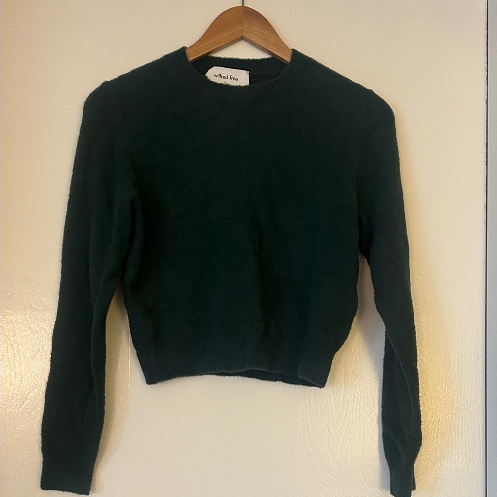 Wilfred for Aritzia Dark teal Crew Neck Sweater